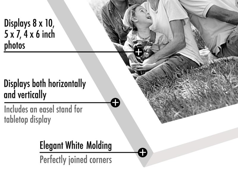 Americanflat Set of 10 Picture Frames with Shatter-Resistant Glass - Gallery Wall Frame Set with Two 8x10, Four 5x7 and Four 4x6 Frames - Signature Collection - White - Image 3